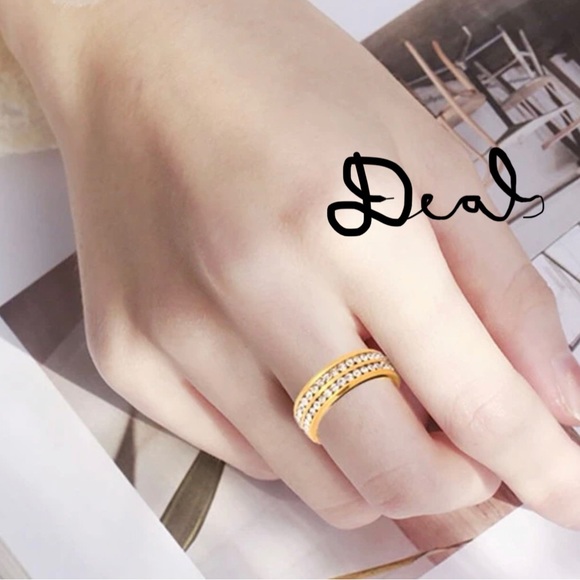 GOLD DIAMOND BRIDAL WEDDING BAND - Picture 2 of 4